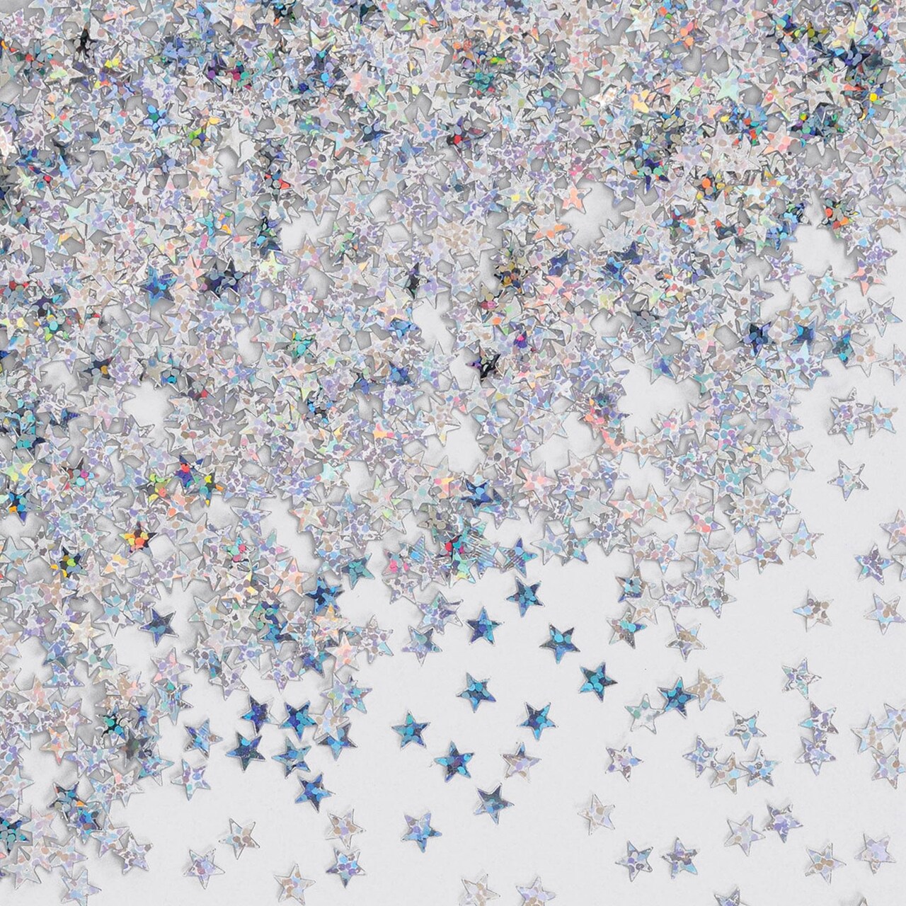 6 Pack Bulk Silver Holographic Party Stars Confetti (0.5 Oz/Pkg)